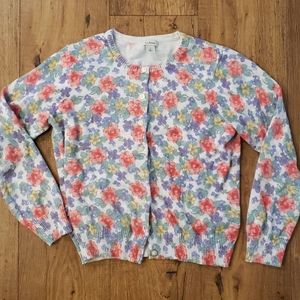 Land's End floral cardigan